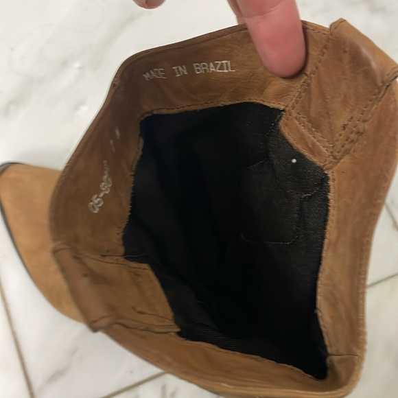 Code West tan leather country western or cowboy boot size 7 great condition - Picture 11 of 14